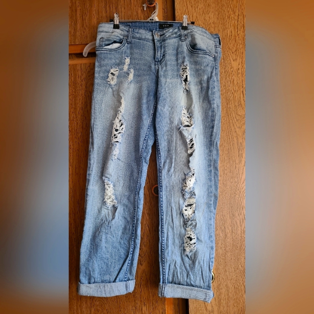 Distressed Denim Jeans